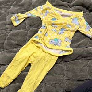 Yellow Elephant little sleepies set
